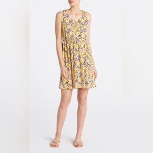 Kaileigh Yellow Floral Mini Dress